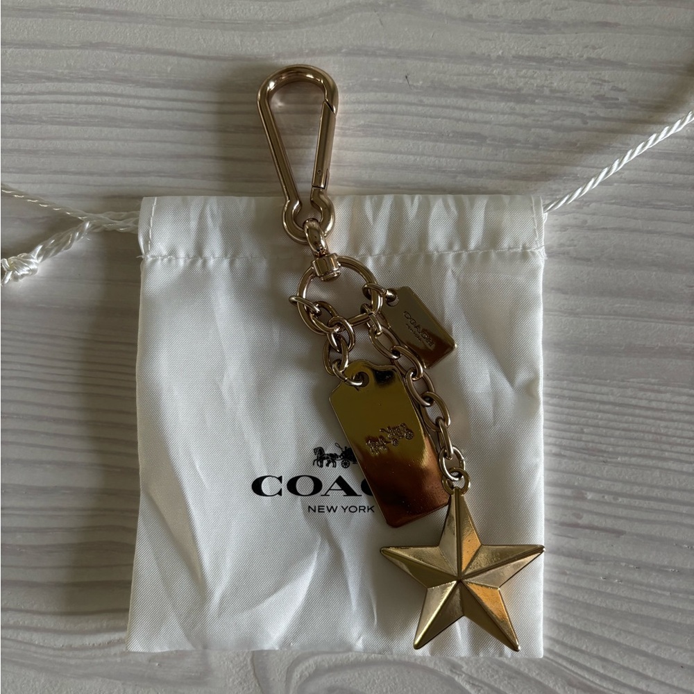 Coach Gold Star Keychain